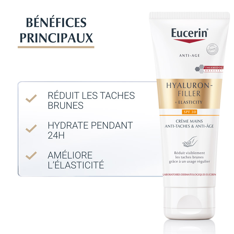 Eucerin Hyaluron Filler + Elasticity Crème mains Anti-taches & anti-âge