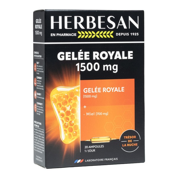 Herbesan Gelée royale 1500 mg ampoules