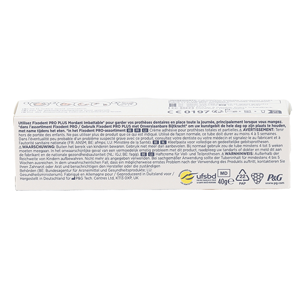 Fixodent Pro Plus Mordant imbattable crème adhésive