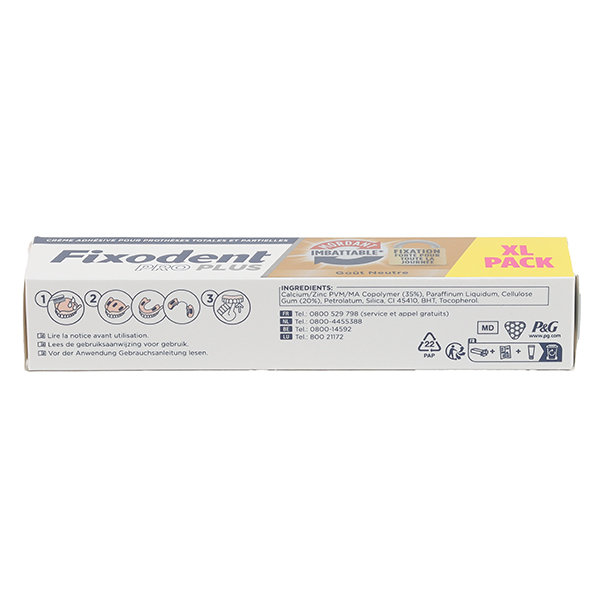 Fixodent Pro Plus Mordant imbattable crème adhésive