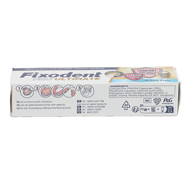Fixodent Pro Ultimate Crème adhésive arôme frais