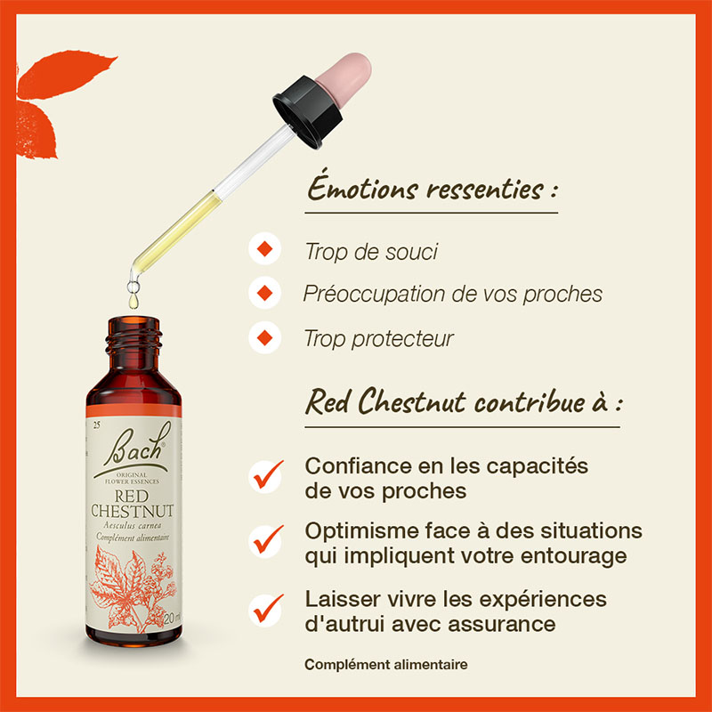 Fleurs de Bach Red chestnut n°25