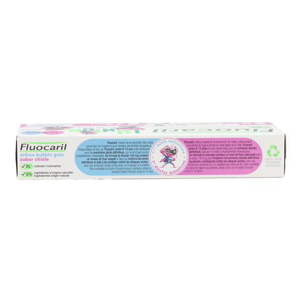 Fluocaril Junior dentifrice Bubble Gum 6 -13 ans