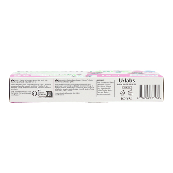 Fluocaril Junior dentifrice Bubble Gum 6 -13 ans
