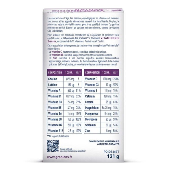 Granions Vitamineris Senior comprimés effervescents