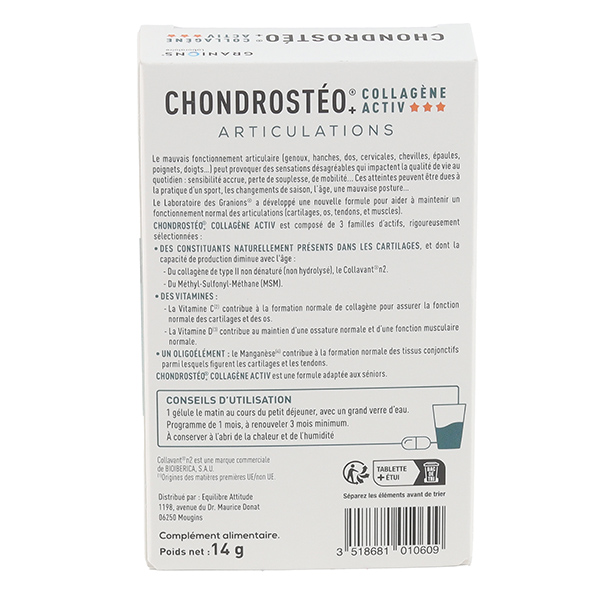 Chondrostéo+ Articulations Collagène Activ gélules