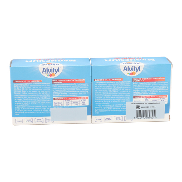Alvityl Magnésium vitamine B6 comprimés