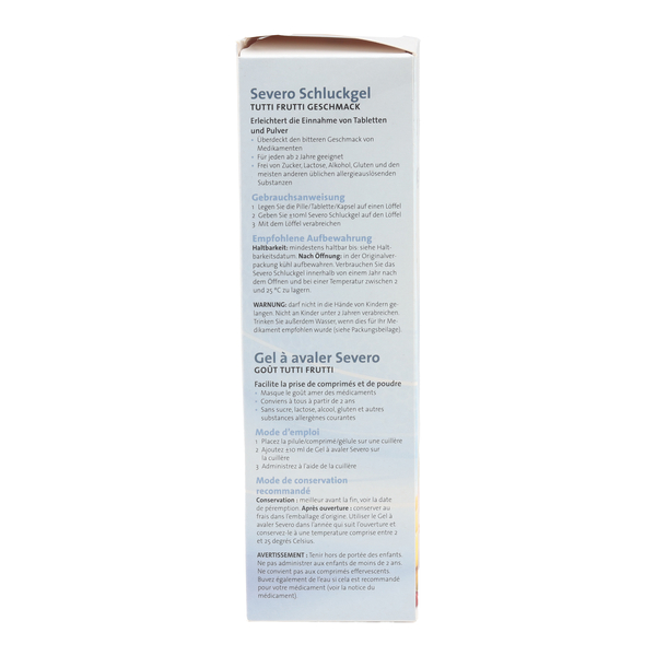 Gel pour avaler les médicaments Severo