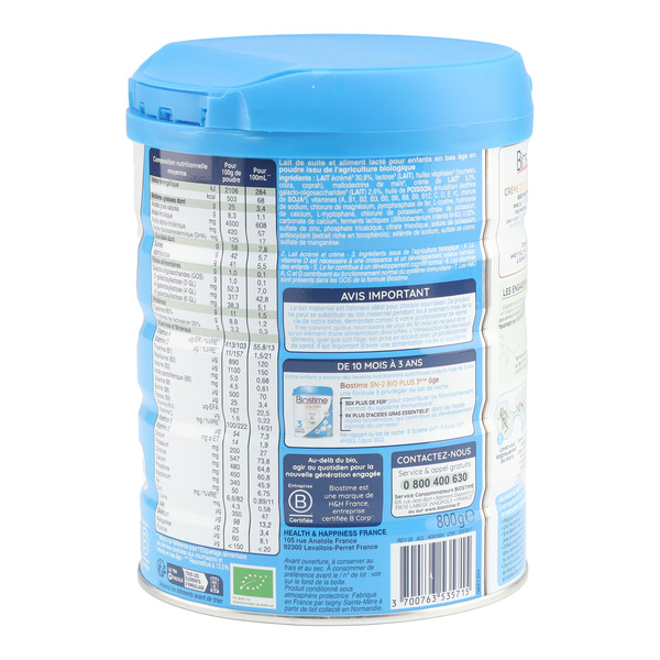Biostime SN-2 Bio plus lait 3ème âge