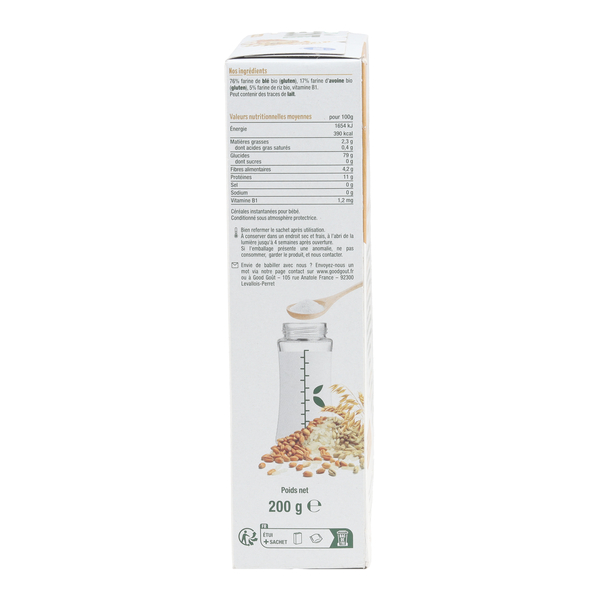 Good Goût Céréales Avoine Blé Riz Bio