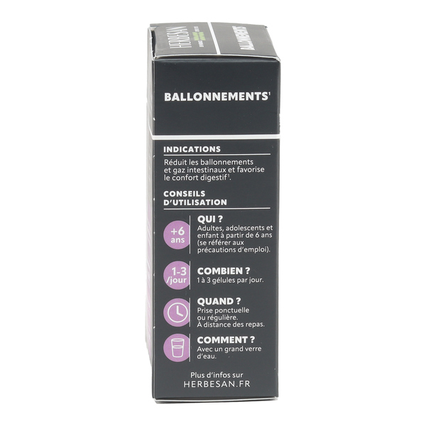 Herbesan Carbogaz gélules Ballonnements