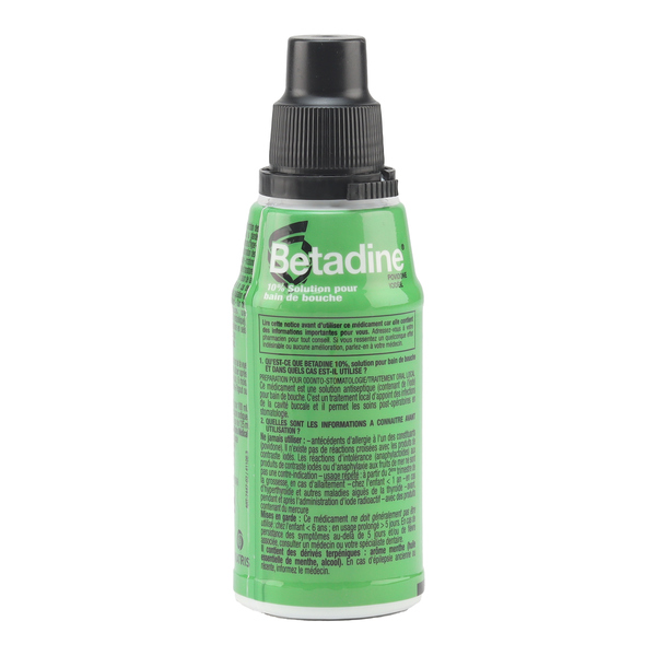 Betadine verte bain de bouche