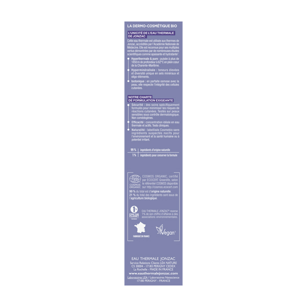 Jonzac Sublimactive Crème légère lissante Bio