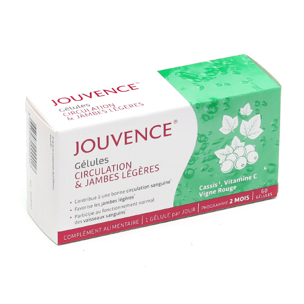 Jouvence Circulation et jambes légères gélules