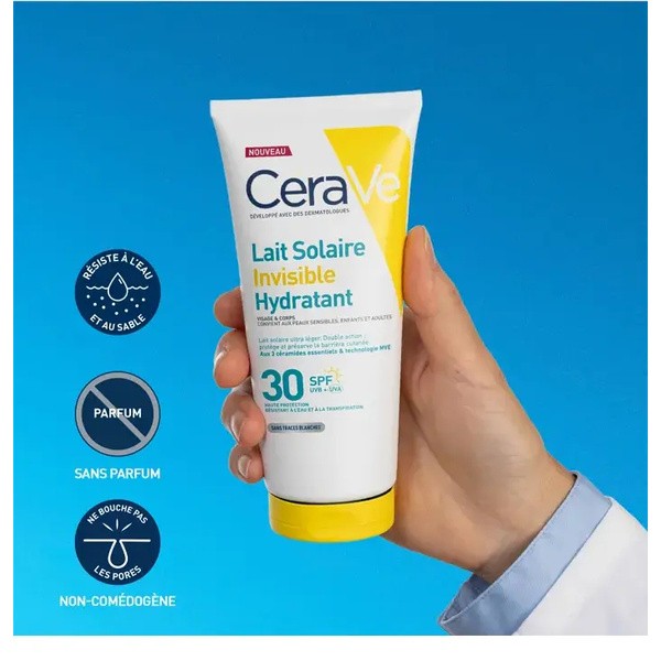 Cerave Lait solaire invisible hydratant SPF 30