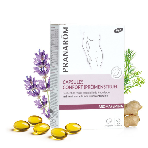 Pranarom Aromafemina confort menstruel Bio capsules