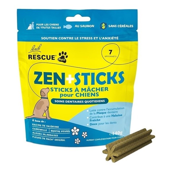 Fleurs de Bach Rescue Pets Zen + sticks pour chien