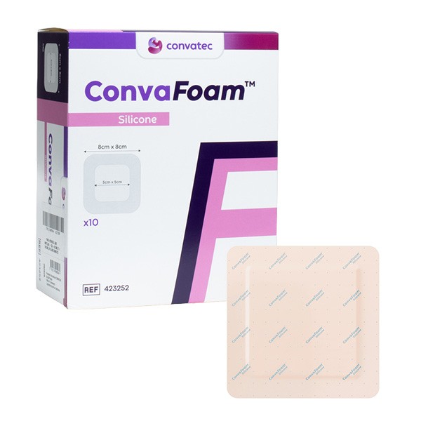ConvaFoam carré pansement hydrocellulaire siliconé adhésif