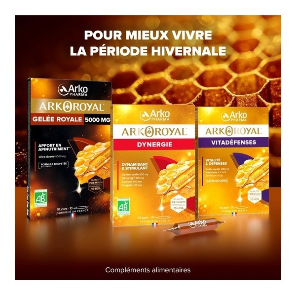 Arkoroyal Gelée royale 5000 mg Bio ampoule
