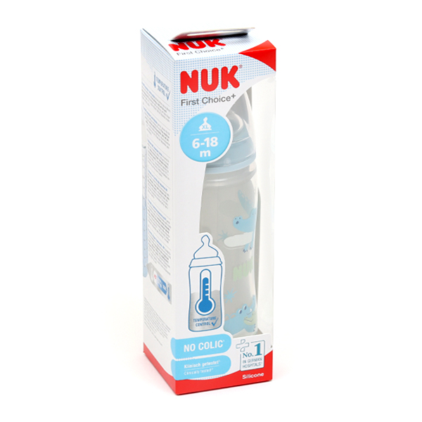 Nuk First Choice+ Biberon 2e âge avec Temperature Control 360 ml