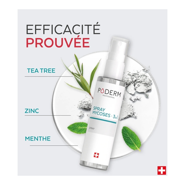 Poderm Spray Mycoses 3 en 1
