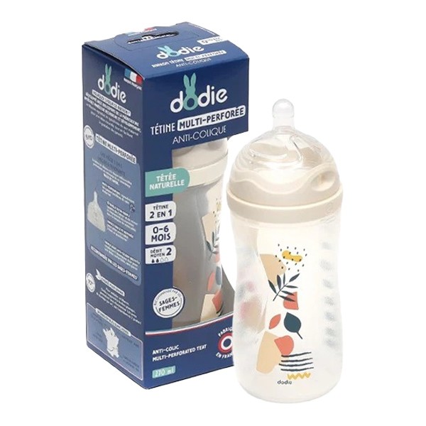 Dodie extra Biberon anti colique tétine multi perforée