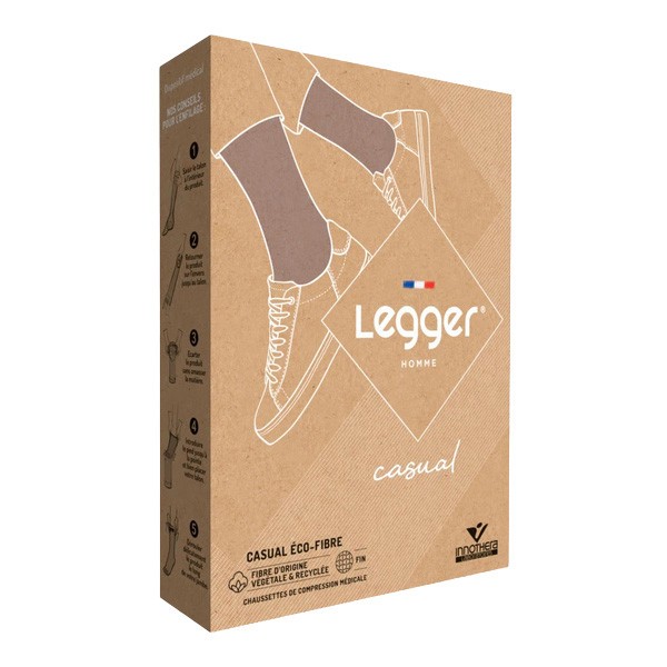 Chaussettes de contention Homme Legger Casual Eco Fibre classe 2