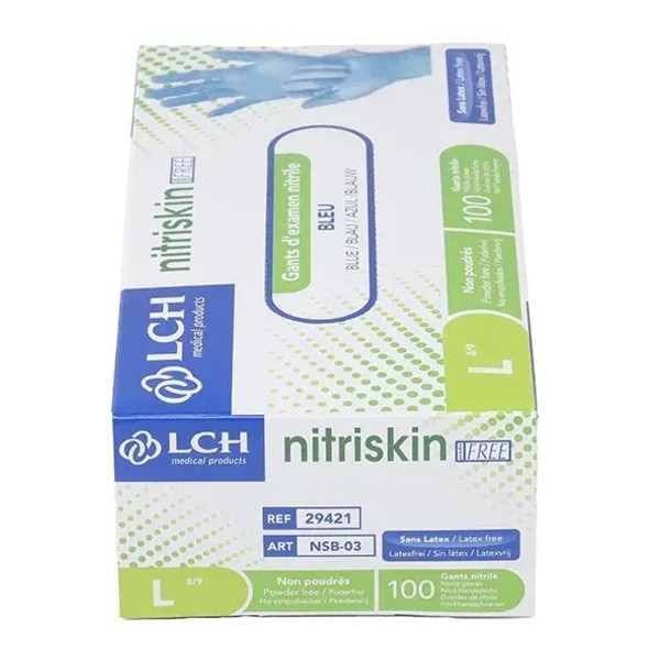 Gants nitrile non poudrés non stériles