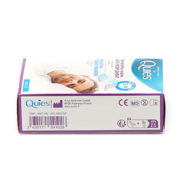 Quies Anti-Ronflement 24 bandelettes nasales