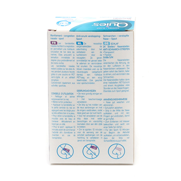 Quies Anti-Ronflement 24 bandelettes nasales