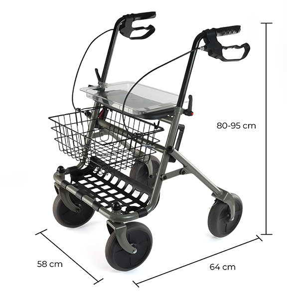 Déambulateur 4 roues avec panier