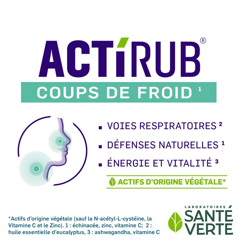 Santé Verte Actirub comprimés Coups de froid
