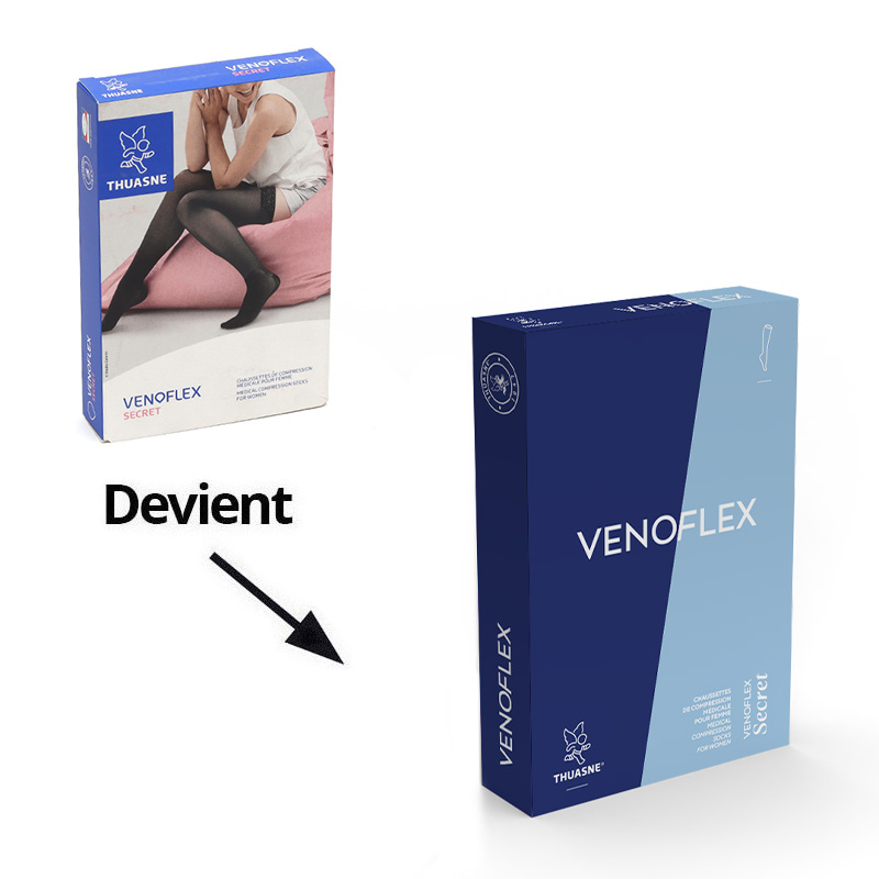 Venoflex Secret Chaussettes de Contention Pieds Ouverts Femme Classe 2
