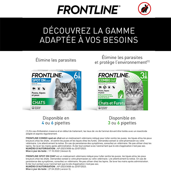 Frontline chat pipette anti puce