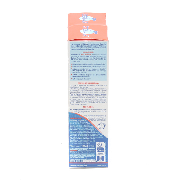 Stérimar Nez bouché spray nasal hypertonique