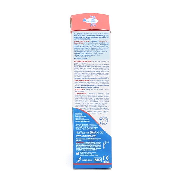 Stérimar Sinusite Nez très bouché spray nasal