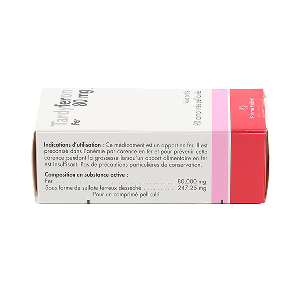Tardyferon 80 mg comprimé Fer