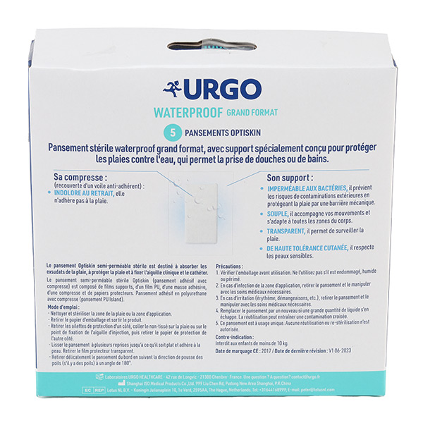 Urgo Waterproof pansement stérile grand format