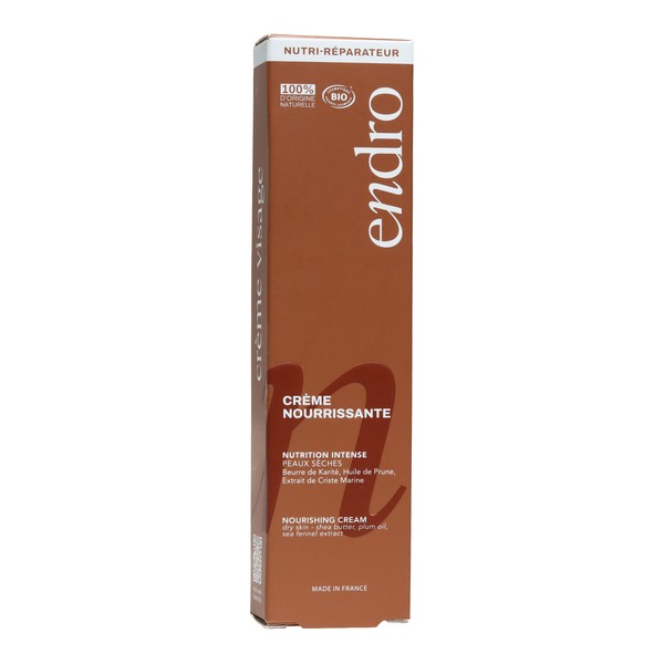Endro crème visage nourrissante bio