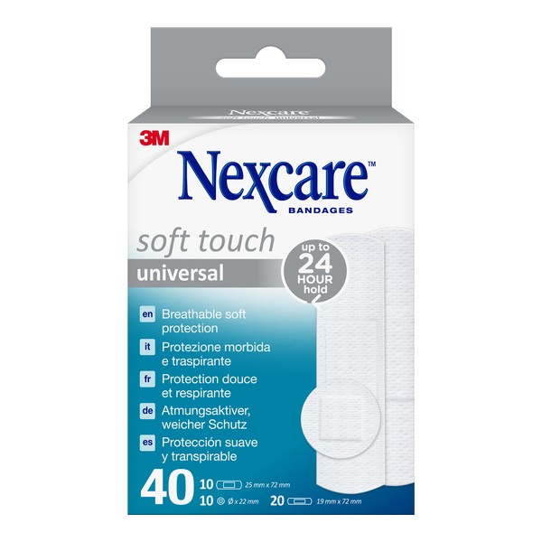 Nexcare Soft Touch pansement prédécoupé universel