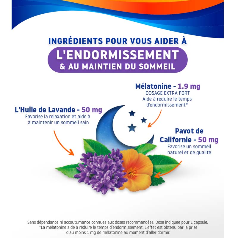 Valdispert Sommeil 4 actions 1,9 mg capsules