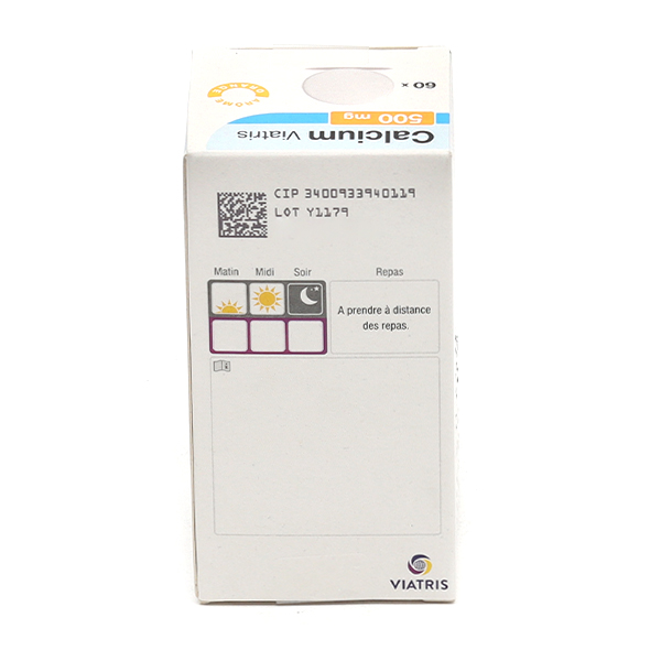 Calcium Viatris 500 mg comprimés à sucer ou à croquer