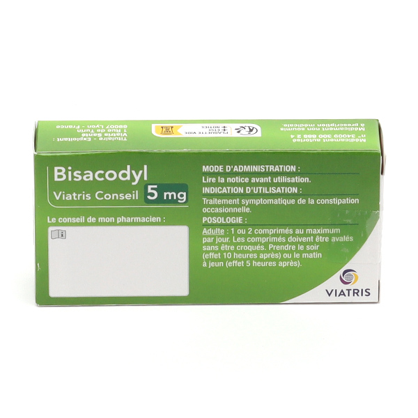Bisacodyl 5 mg comprimé Constipation