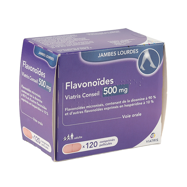 Flavonoides 500 mg Viatris comprimé Jambes lourdes