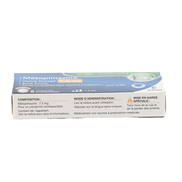 Métopimazine 7,5 mg comprimé orodispersible