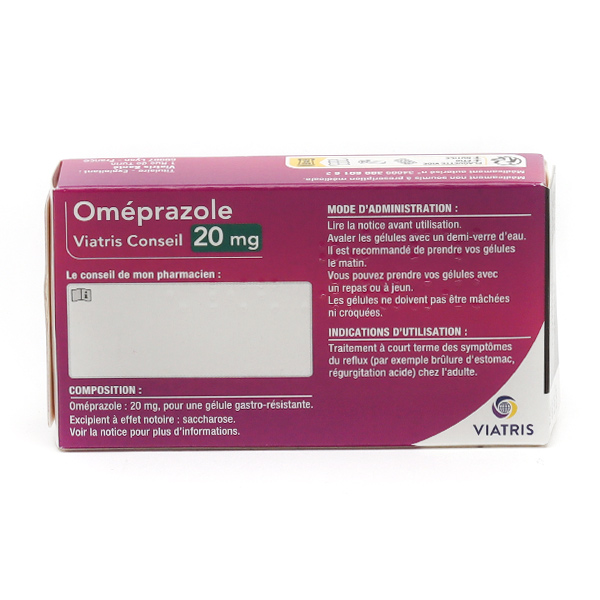 Omeprazole 20 mg gélule estomac