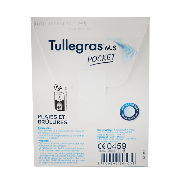 Tulle gras MS pansement interface