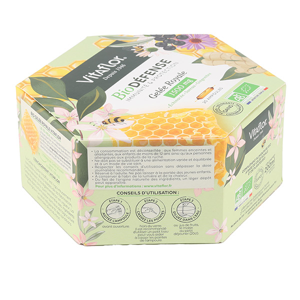 Vitaflor Bio Défense Gelée Royale 1500 mg ampoules