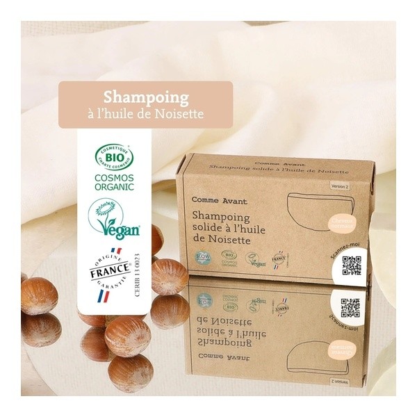 Comme Avant Shampoing solide à l'huile de Noisette bio
