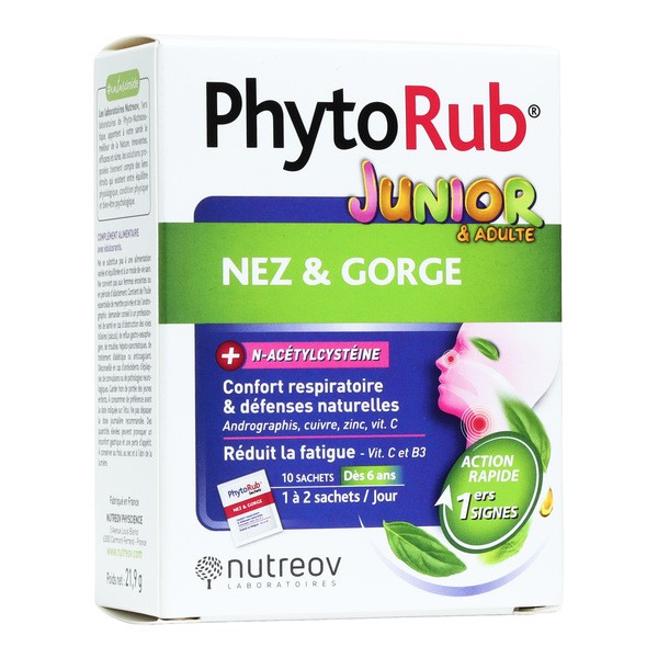 PhytoRub Junior & Adulte Nez et Gorge sachets
